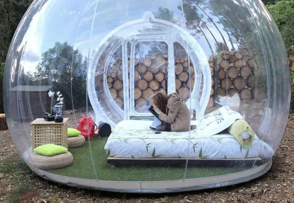 living in a bubble tent